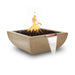 Top Fires Avalon 36" Square Concrete Gas Fire and Water Bowl - Electronic Brown