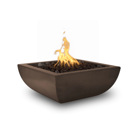 Top Fires Avalon Square Concrete Gas Fire Bowl Chocolate