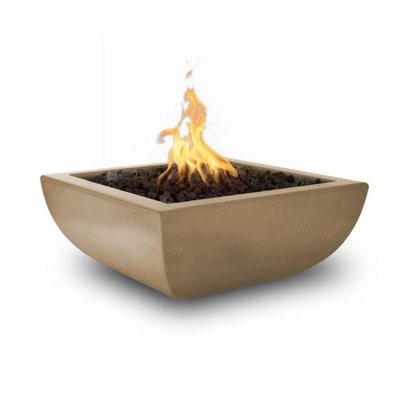 Top Fires Avalon Square Concrete Gas Fire Bowl Brown