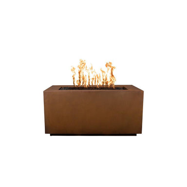 Top Fires Corten Steel Gas Fire Pit - Match Lit