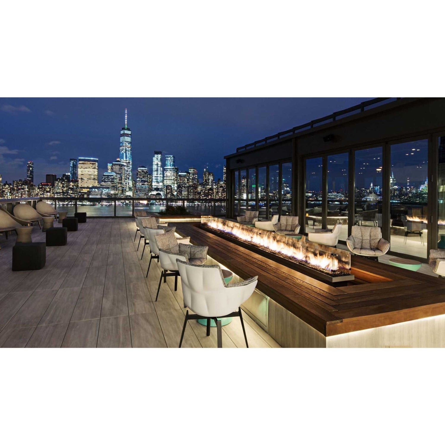 Top Fires Glass Wind Guard for Square and Rectangular Fire Pits