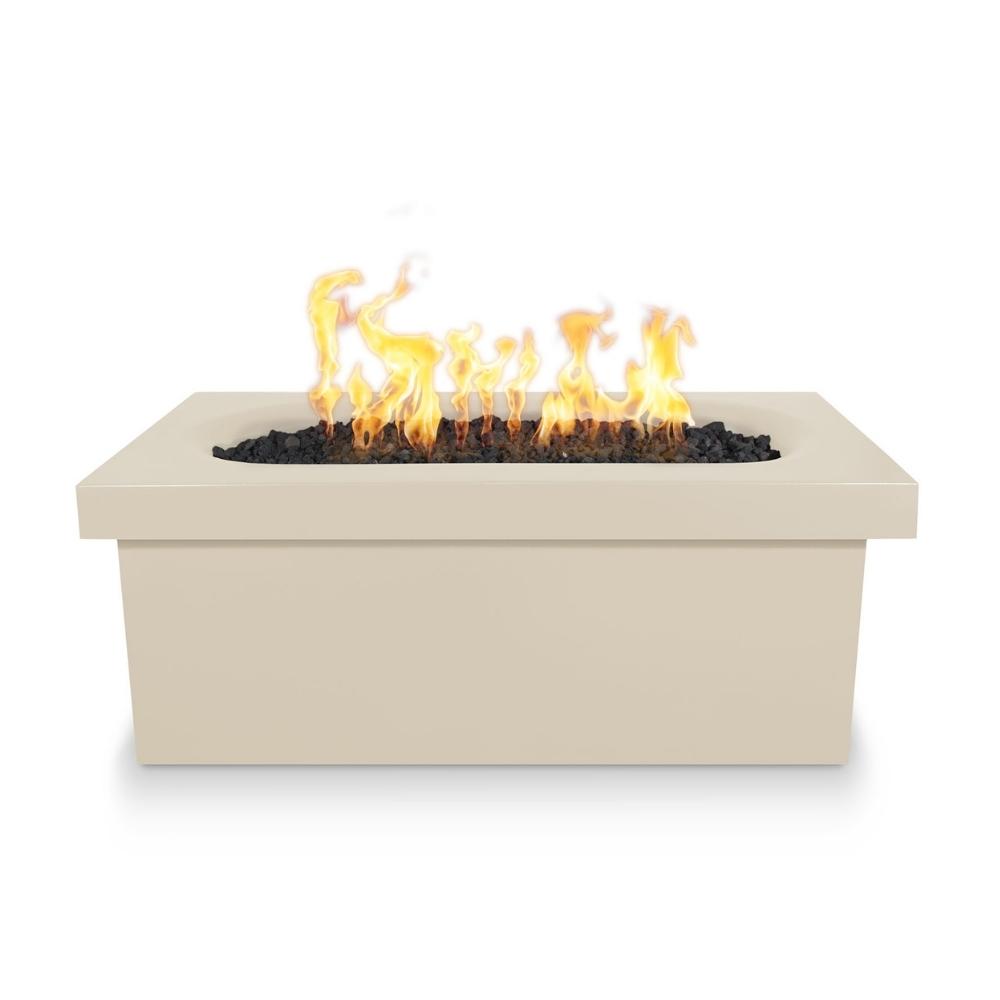 Top Fires Ramona 60" Rectangular GFRC Gas Fire Pit in Vanilla