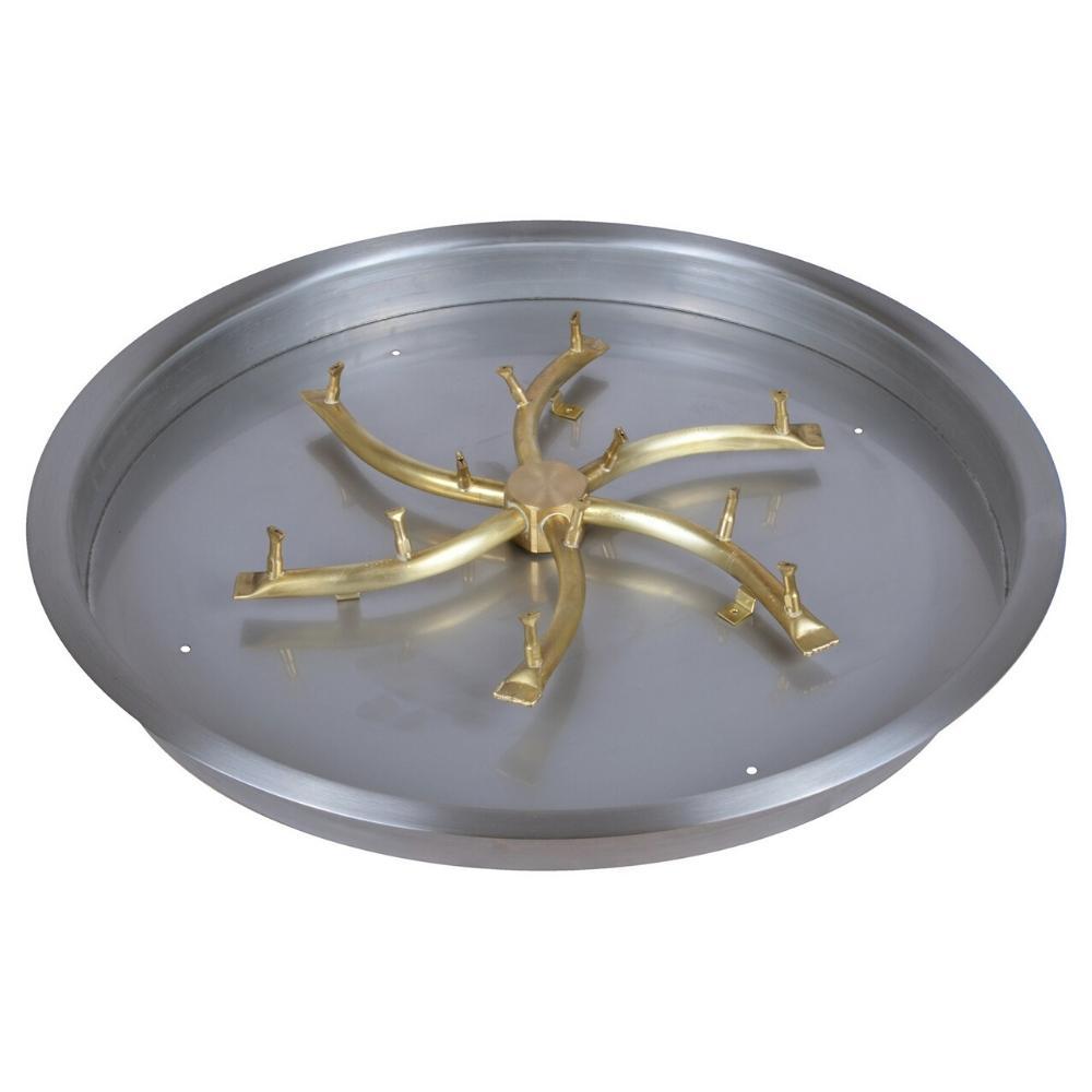 Top Fires Triple "S" Bullet Gas Burner with Round Drop In Pan