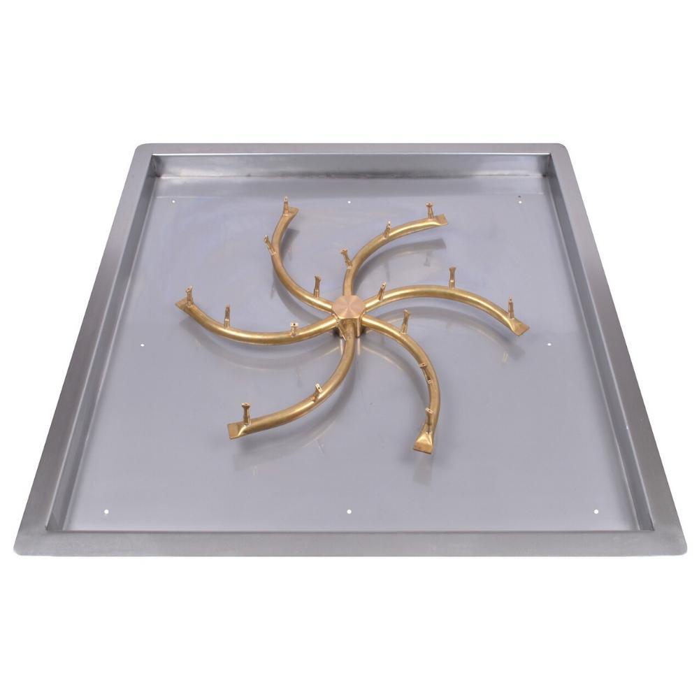 Top Fires Triple "S" Bullet Gas Burner with Square Drop In Pan