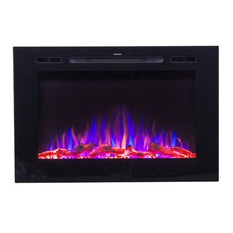 Touchstone Forte 40-Inch Recessed Electric Fireplace (#80006) with Multicolor Flame
