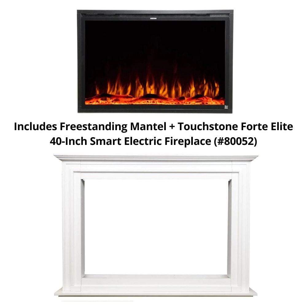 Touchstone Forte Elite 40-Inch Freestanding Smart Electric Fireplace with Surround Mantel