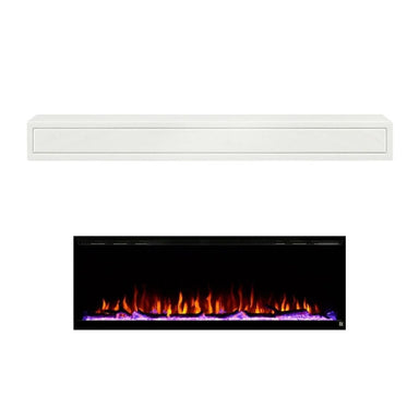 Touchstone Sideline Elite Electric Fireplace with Modern White Mantel