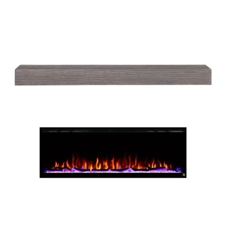 Touchstone Sideline Elite Electric Fireplace with Modern Dark Gray Faux Wood Mantel