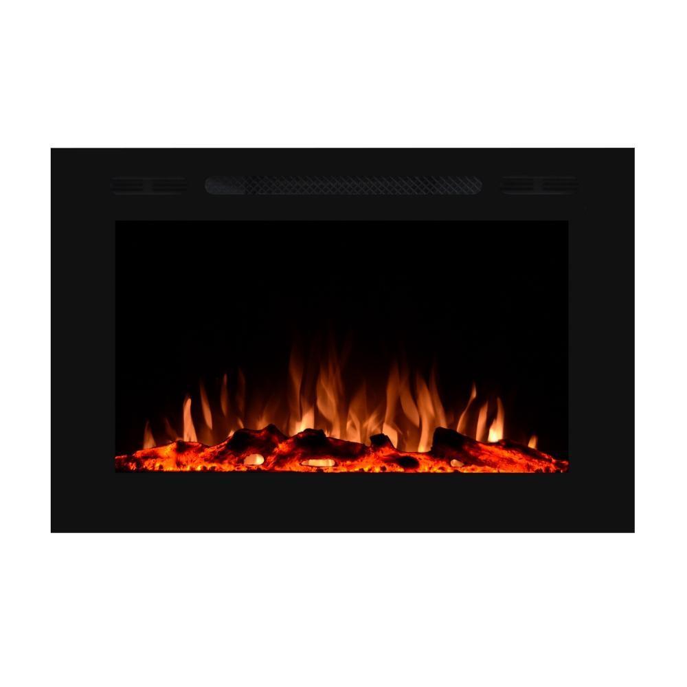 Touchstone Forte - 40" Recessed Electric Fireplace (#80006) with orange flame
