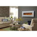 Touchstone Ivory - Wall Mounted Electric Fireplace with White Frame (#80002) in Living Room