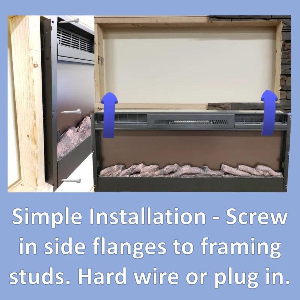 How to install Touchstone Sideline 28" - Recessed Electric Fireplace (#80028)