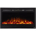 Touchstone Sideline 36" - Recessed Electric Fireplace (#80014) with yellow flames