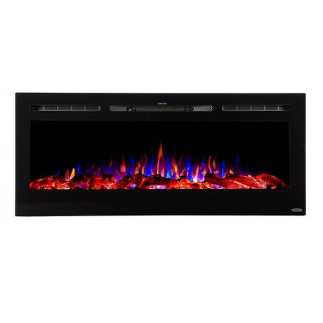 Touchstone The Sideline™ 50"- Recessed Electric Fireplace with blue and orange flames
