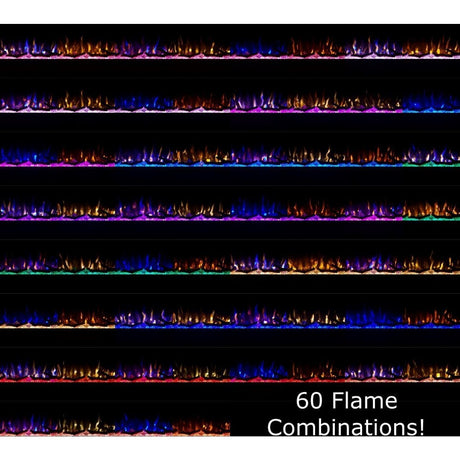 Touchstone Sideline Elite - 50" Recessed Electric Fireplace (#80036) flame combinations