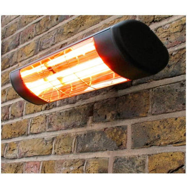 Victory HLWA Series 19" Black 1500W 240V All Weather Infrared Heater, Frosted Lamp Wall-Mounted
