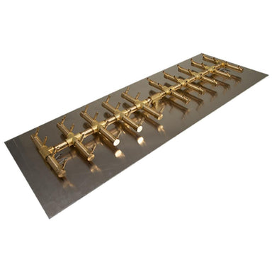 Warming Trends CFBDT400 Double Tree-Style CROSSFIRE 44-Inch Brass Gas Burner with Plate