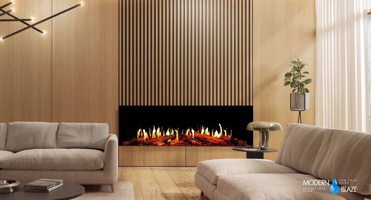 Modern Flames Orion Multi V2 in a cozy, modern, living room