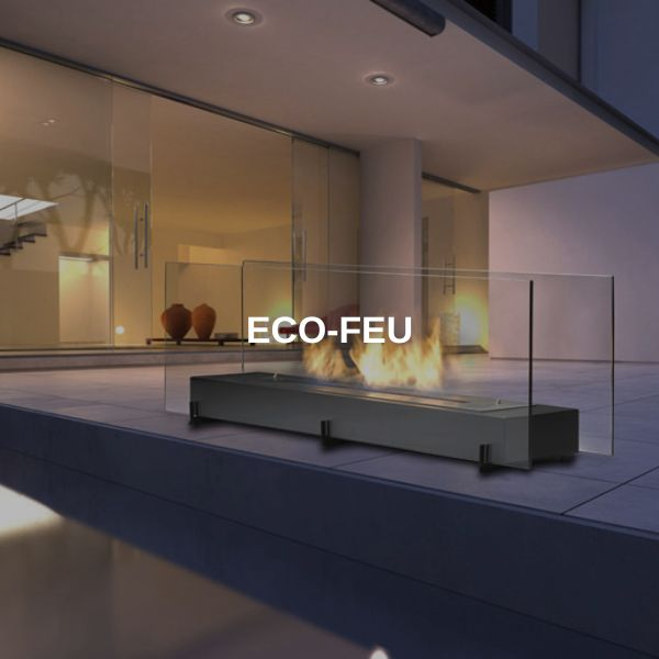 Eco-Feu Insert XL Bio Ethanol Fireplace, Matte Black