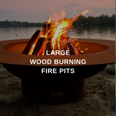 Large Outdoor Wood Burning Fire Pit Collection