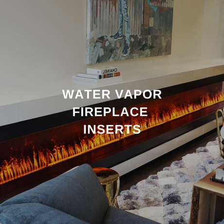 Water vapor fireplace insert