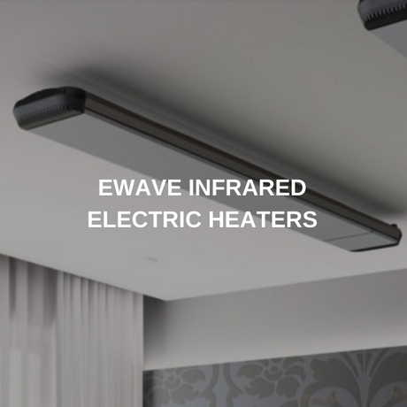 IR Energy eWAVE Long Wave Infrared Electric Heaters mounted on ceiling indoors