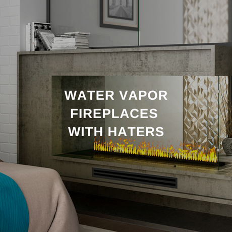 water vapor fireplace with heater