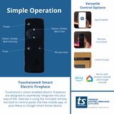 Touchstone Sideline Deluxe Gold 50-Inch control options: remote control, mobile app, control panel, Alexa and Google Home