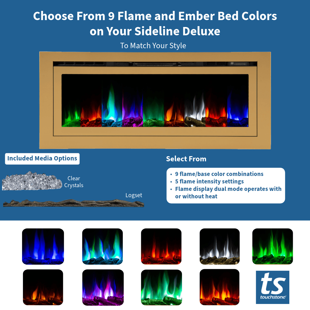 Touchstone Sideline Deluxe Gold 50-Inch flame color options