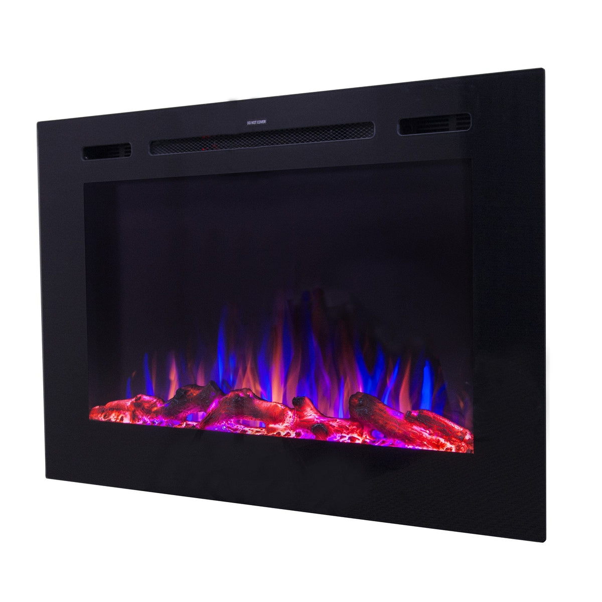 Touchstone Forte 40-Inch electric fireplace, angled view