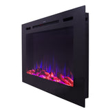 Touchstone Forte 40-Inch electric fireplace, angled view