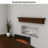 Touchstone Sideline 45 rough opening dimensions: 40 1/8 inches wide, 20 1/2 inches high, 5 3/4 inches deep