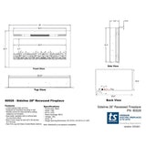 Touchstone Sideline 28-Inch dimensional drawing