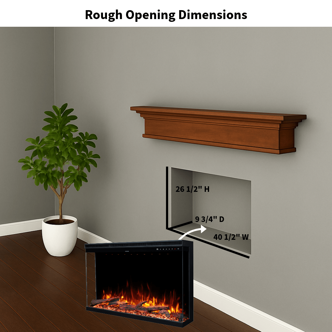 Touchstone Forte Infinity Pro 40-Inch rough opening dimensions