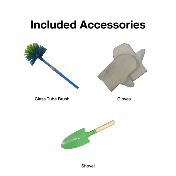 AZ Patio Heaters Hiland Glass Tube Pellet Patio Heater Included Accessories