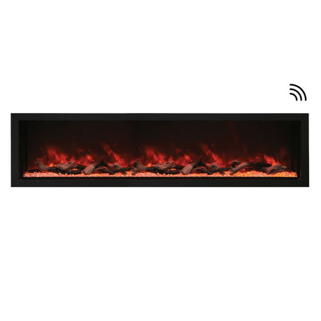 Amantii Panorama XT 88-Inch IndoorOutdoor Smart Electric Fireplace (BI-88-DEEP-XT)