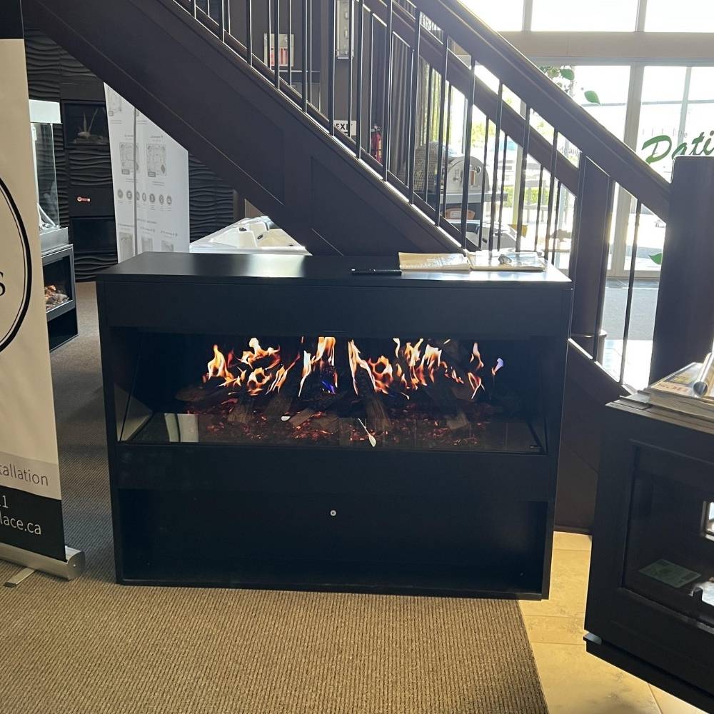 Amantii Signature MultiView HOLO 55 with Optional Pedestal Near Stairs