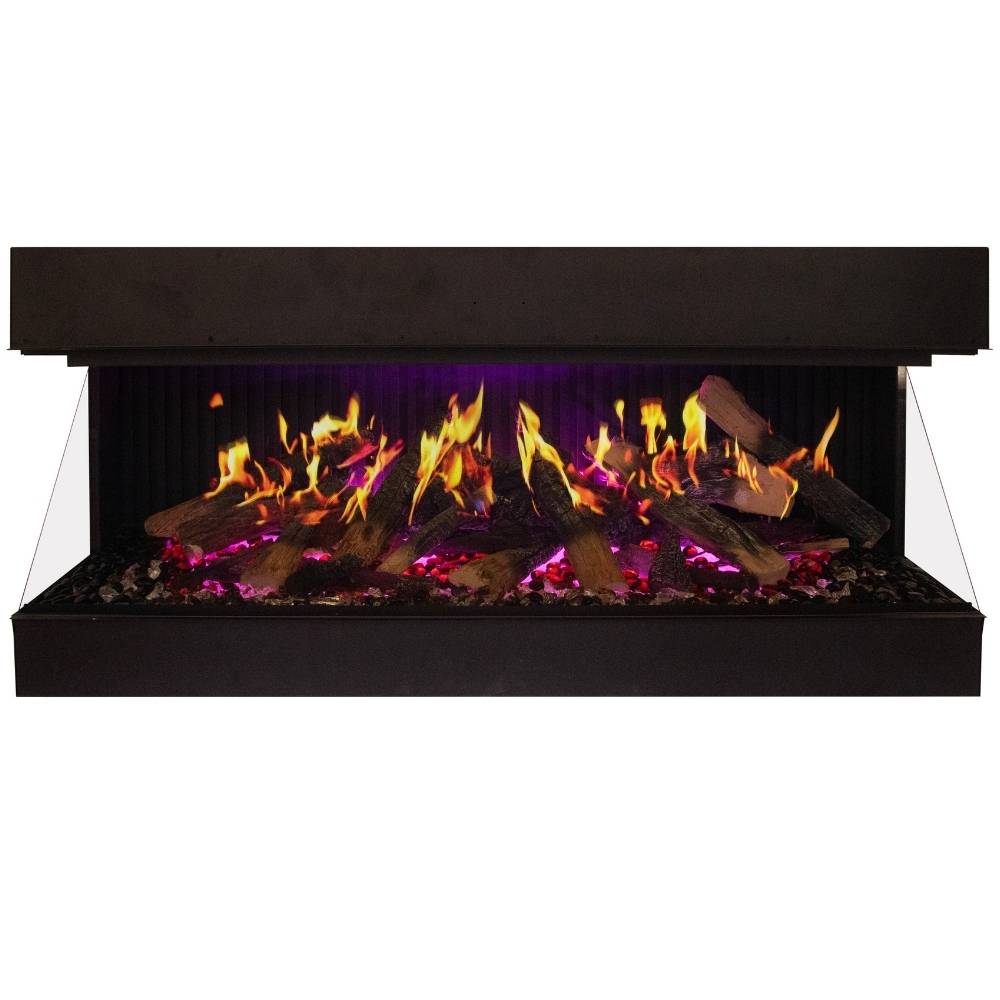 Amantii Signature MultiView HOLO 55 with Yello Flames and Pink Ember Bed