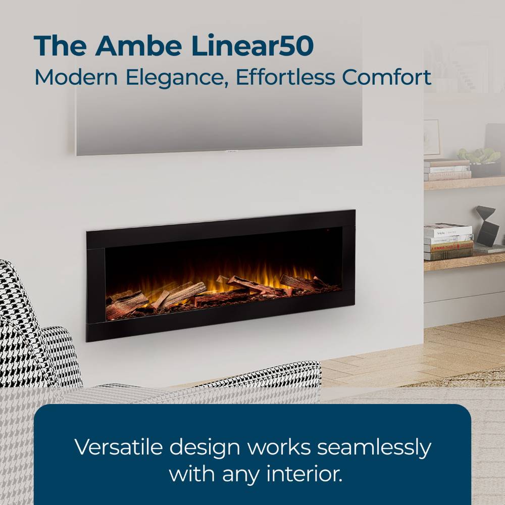 Ambe Fireplaces Linear 50 for Modern Homes
