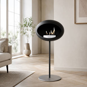 Black-Black Pole Polished Steel Base Plate 803622