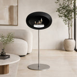 Black-Polished Steel Pole Polished Steel Base Plate 800031