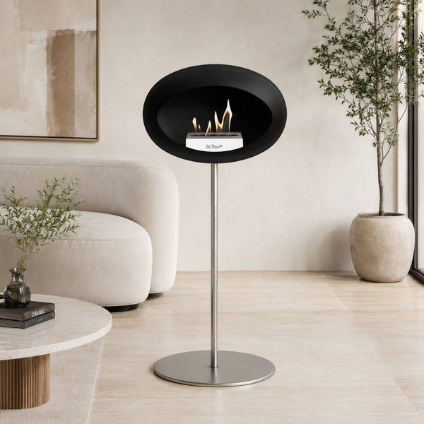 Black-Polished Steel Pole Polished Steel Base Plate 800031