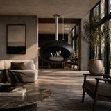 Black-Polished Steel Pole 50cm 19.69 in 800042
