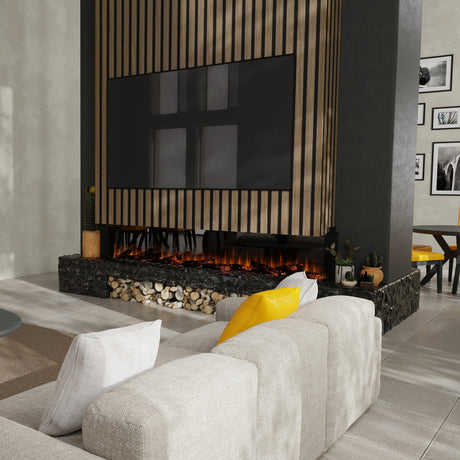 Dimplex Ignite Ultra 100-Inch Linear Electric Fireplace in Restaurant