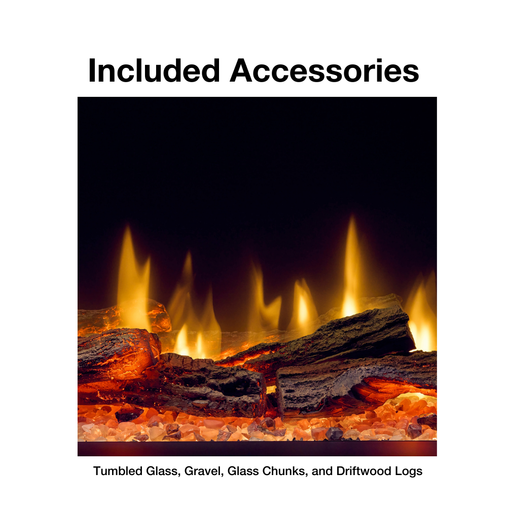 Dimplex Ignite Ultra 3-Sided Linear Electric Fireplace Included Accessories