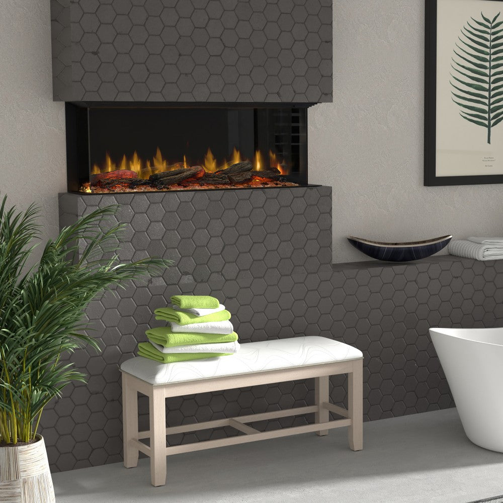 Dimplex Ignite Ultra 50-Inch Linear Electric Fireplace in Bathroom
