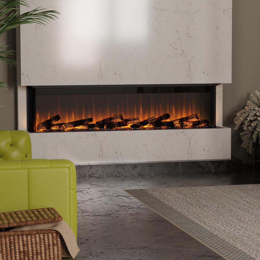 Dimplex Ignite Ultra 74-Inch Linear Electric Fireplace in Bedroom