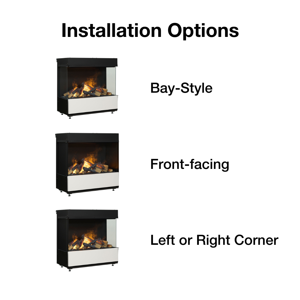 Dimplex Opti-Myst Aura 30-Inch Installation Options