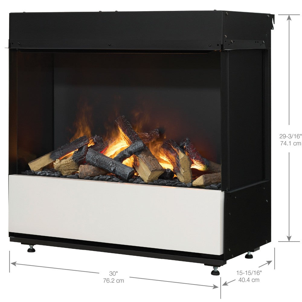 Dimplex Opti-Myst Aura 30-Inch Vapor Fireplace with Dimensions