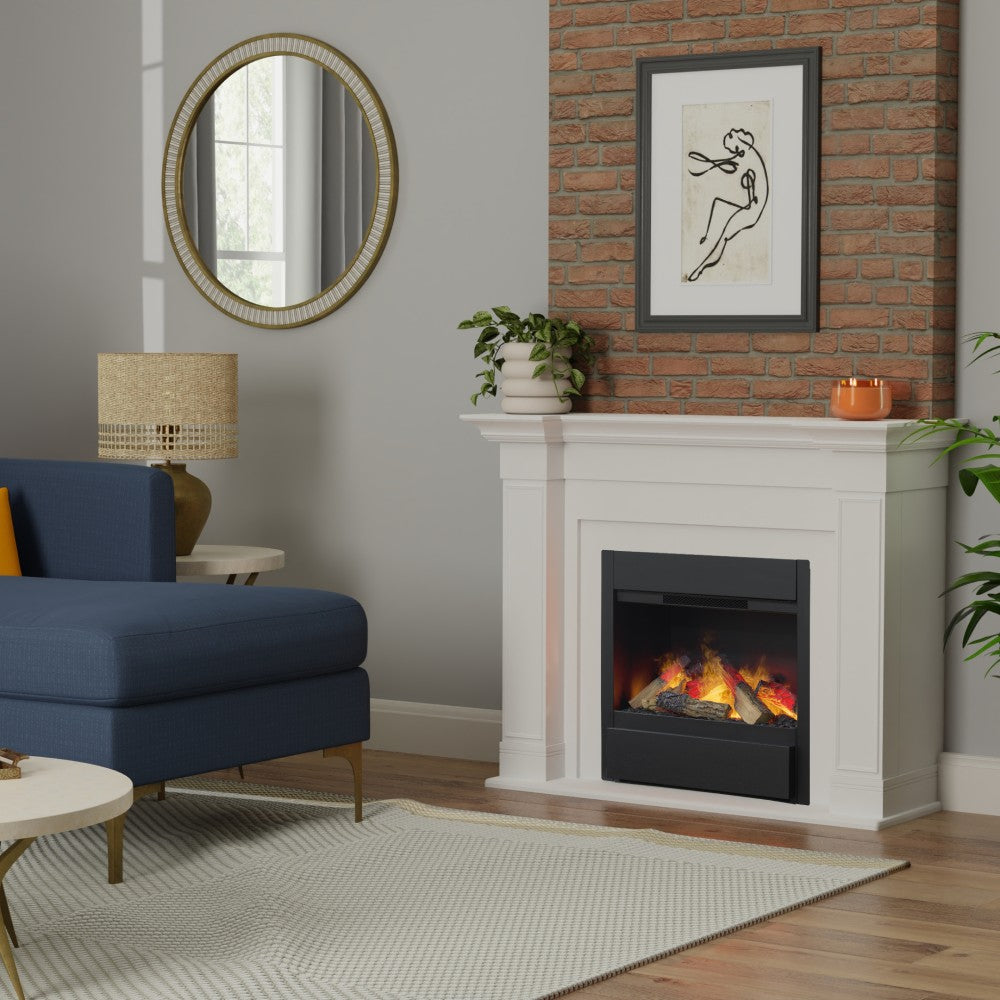 Dimplex Opti-Myst Revive 25-inch Vapor Fireplace with Mantel in Living Room