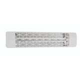 Eurofase 4000W 39-Inch Dual Element Electric Heater with Stella Plate in white
